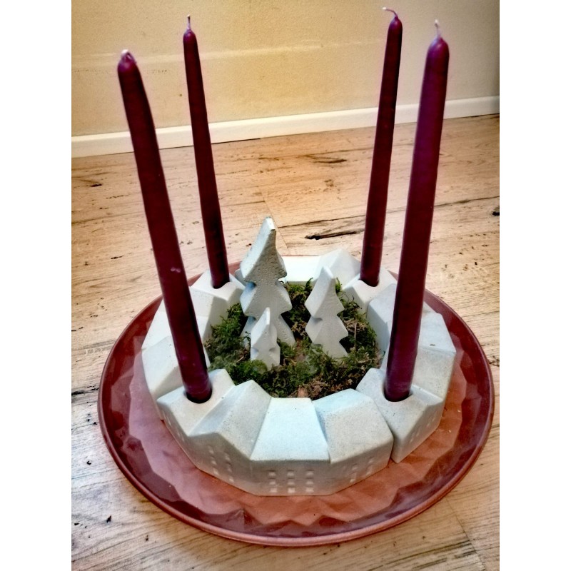 Adventskranz aus Beton